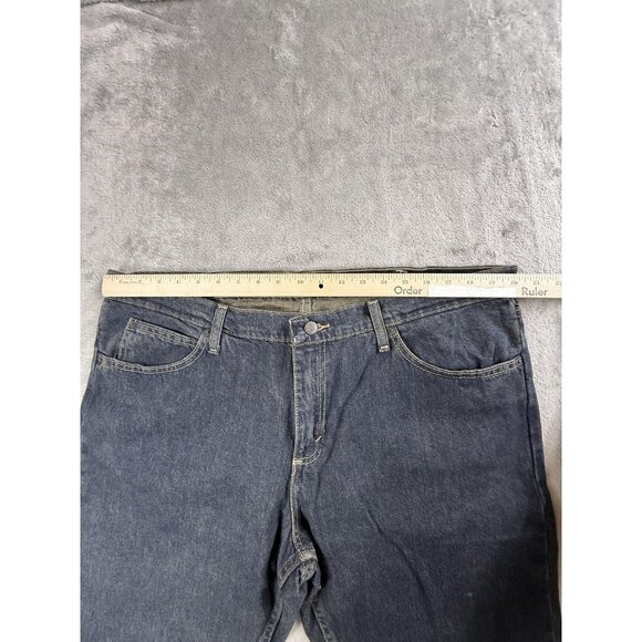 Magellan Jeans Mens 40x30 Blue Boot Cut Denim Straight Leg Cotton Pants Outdoor - Picture 6 of 14